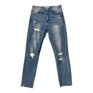 Umgee Blue Ripped Skinny Jeans | Women’s Size 28 | Distressed Stretch Denim